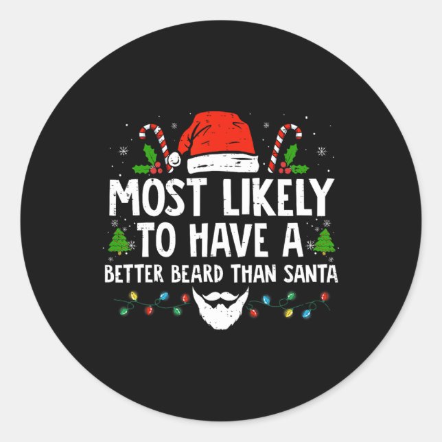 Pegatina Redonda Las Navidades Divertidas Muy Probablemente Tengan  (Anverso)