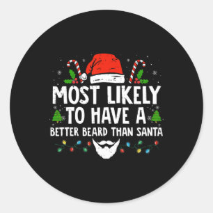 Pegatina Redonda Las Navidades Divertidas Muy Probablemente Tengan 