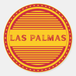 Pegatina Redonda Las Palmas City Pride Emblem – Spanish Identity
