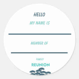 Pegatina Redonda Las raíces del amor familiar son profundas