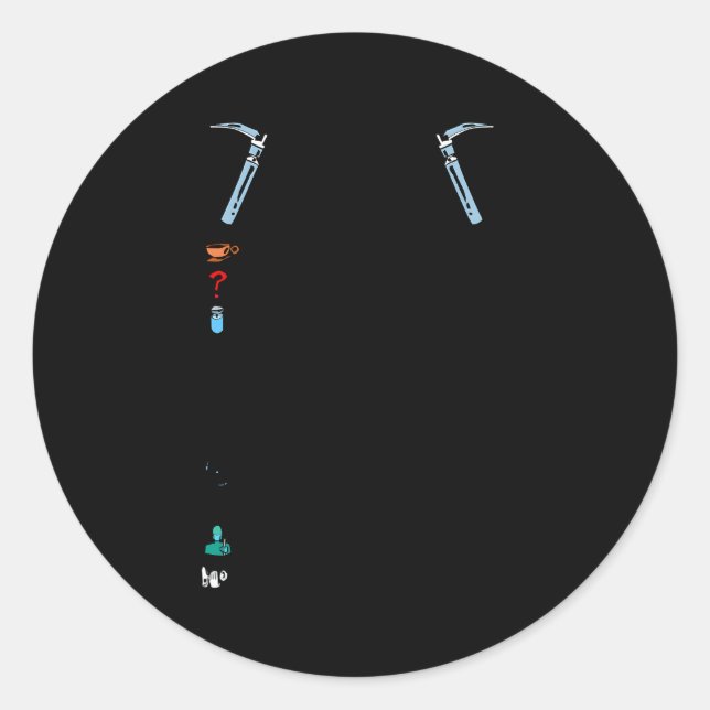 Pegatina Redonda Las Reglas De La Anestesia (Anverso)