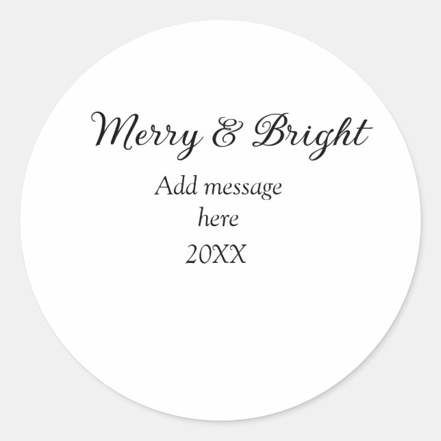 Pegatina Redonda Las vacaciones de los Navidades más brillantes aña (Anverso)