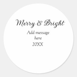 Pegatina Redonda Las vacaciones de los Navidades más brillantes aña