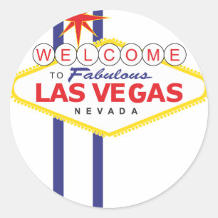 Pegatina Redonda las vegas