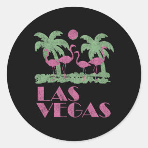 Pegatina Redonda Las Vegas