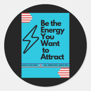 Pegatina Redonda Las Vibes Positivas Son La Energía Que Quieres Atr