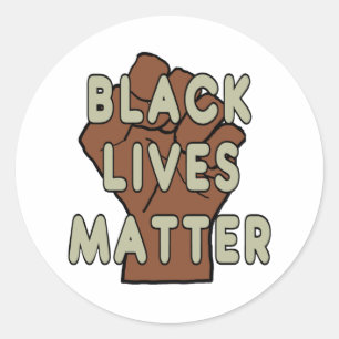Pegatina Redonda Las vidas negras importan BLM