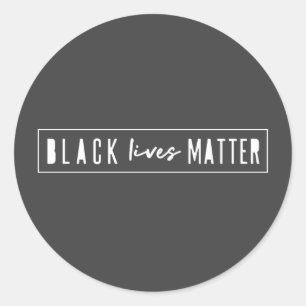 Pegatina Redonda Las vidas negras importan   BLM Igualdad de Raza M
