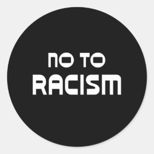 Pegatina Redonda Las vidas negras importan no al racismo