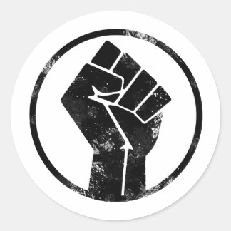 Pegatina Redonda Las vidas negras importan para FIST 2 #BLM