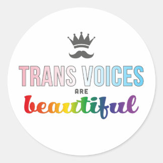 Pegatina Redonda Las voces transexuales son Pegatinas hermosos