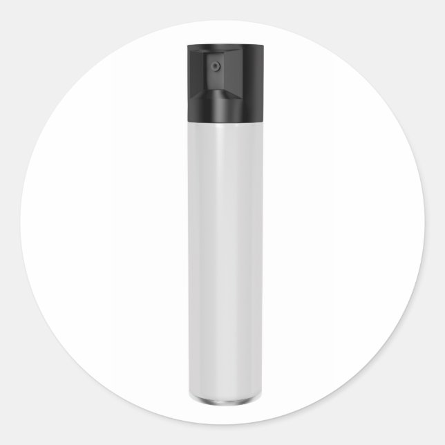 Pegatina Redonda lata de aerosoles (Anverso)