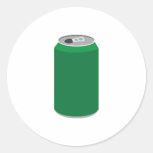 Pegatina Redonda lata de refresco