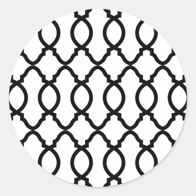Pegatina Redonda Latencia de patrón geométrico (Anverso)