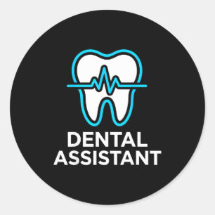 Pegatina Redonda Latido Dental Pulso de Diente Rda