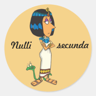 Pegatina Redonda Latín: Nulli secunda