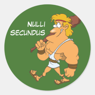 Pegatina Redonda Latín: Nulli secundus