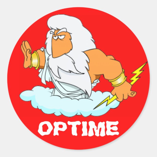 Pegatina Redonda Latín: ¡Optime! (Anverso)
