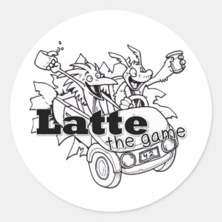 Pegatina Redonda Latte