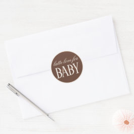 Pegatina Redonda Latte Love Baby Está Preparando Café Baby Shower