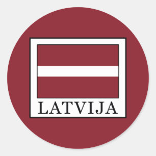 Pegatina Redonda Latvija