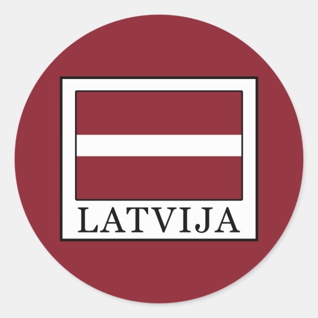Pegatina Redonda Latvija (Anverso)