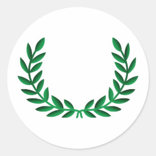 PEGATINA REDONDA LAUREL WREATH