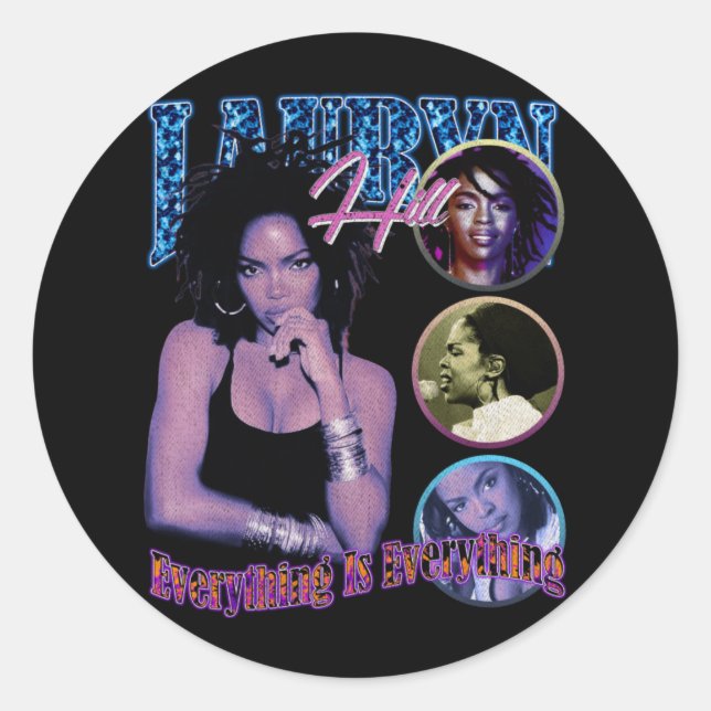 Pegatina Redonda Lauryn Hill - Todo Es Todo (Anverso)