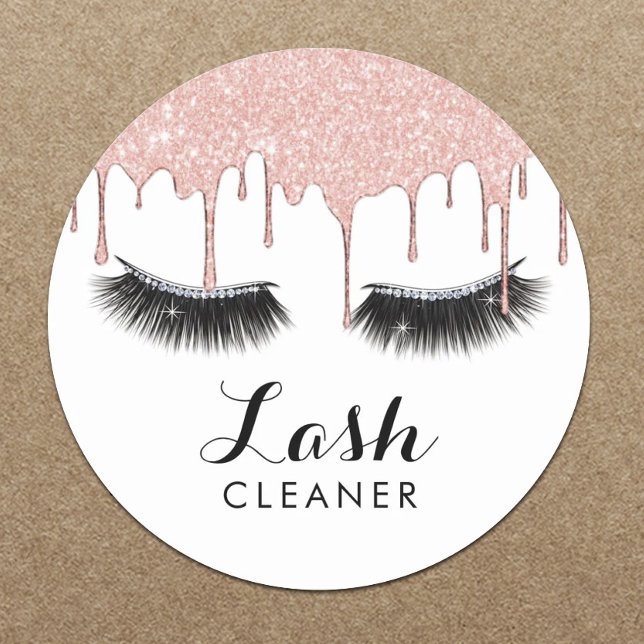 Pegatina Redonda Lavado Limpiador Moderno Rosa Dorado Dris Glam Eye (Subido por el creador)