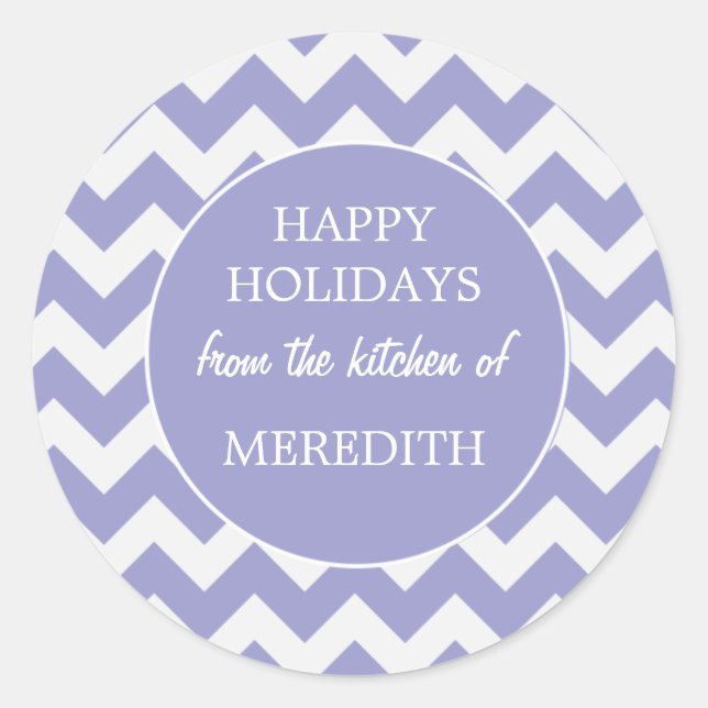 Pegatina Redonda Lavanda de la cocina de hornear (Anverso)