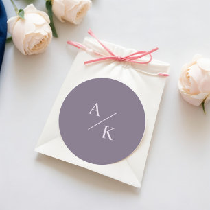 Pegatina Redonda Lavanda floral elegante