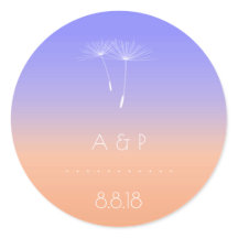 Lavanda Peach Gray Pastel Ombre Dandelion