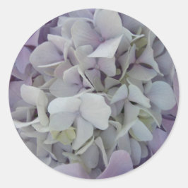 Pegatina Redonda Lavanda/Pegatina de hidrangea blanca
