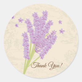 Pegatina Redonda lavanda, púrpura, flor, pegatinas florales