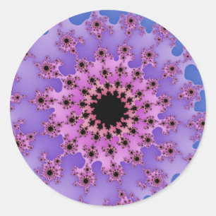 Pegatina Redonda Lavanda y ojos rosas