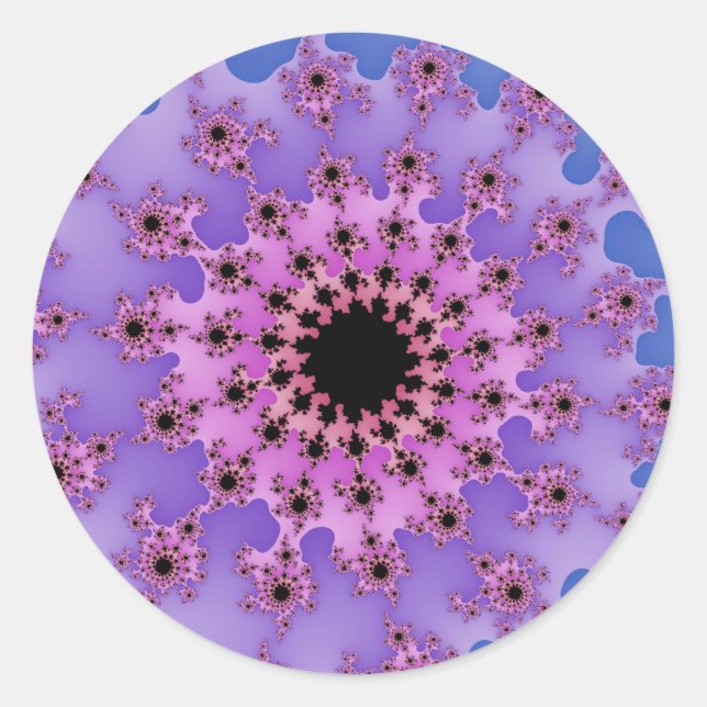 Pegatina Redonda Lavanda y ojos rosas (Anverso)