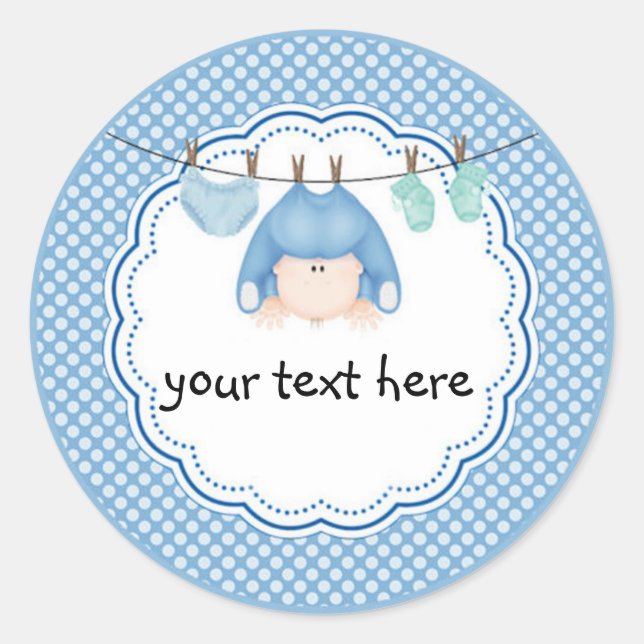 Pegatina Redonda Lavandería personalizada para Pegatinas/niños (Anverso)