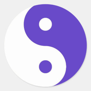 Pegatina Redonda Lavender Purple Yin-Yang