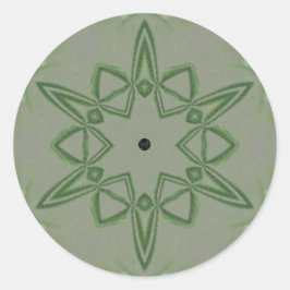 Pegatina Redonda LavishlyOn Green Celtic Knot Star