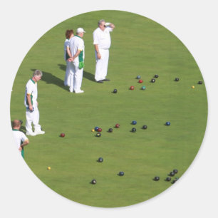 Pegatina Redonda Lawn Bowls England