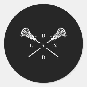Pegatina Redonda Lax Dad Mens Lacrosse Shirt Para Lacrosse Dad