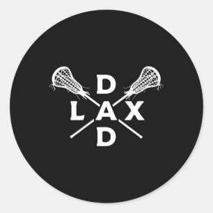 Pegatina Redonda Lax Dad Mens Lacrosse Shirt Para Lacrosse Player