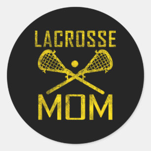 Pegatina Redonda Lax Mom Lacrosse Mamá jugadora favorita Día de la 