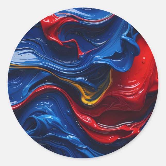 Pegatina Redonda Layers Upon Layers Of Paint (Anverso)