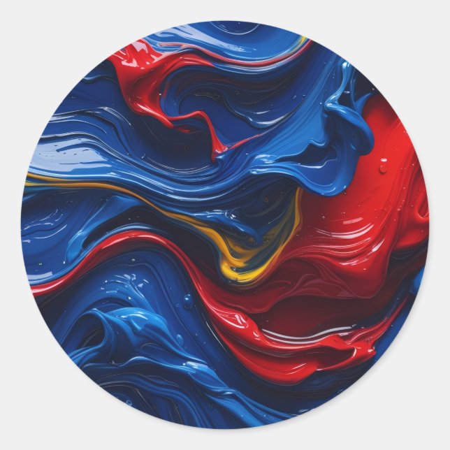Pegatina Redonda Layers Upon Layers Of Paint (Anverso)