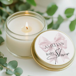 Pegatina Redonda Lazo de rosa elegante