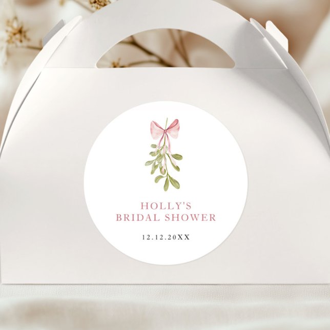 Pegatina Redonda Lazo de Rosa Polvorienta de Muérdago Despedida de  (Subido por el creador)