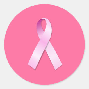 Pegatina Redonda Lazo rosa