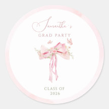 Lazo rosa coquette FLORAL graduación