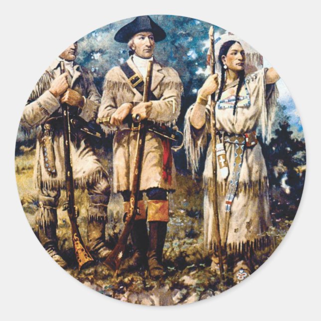 Pegatina Redonda LC y viaje (Anverso)